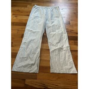 Kal Rieman Pull On Pants Nylon Blend Light Gray Size Small Straight Leg Italy